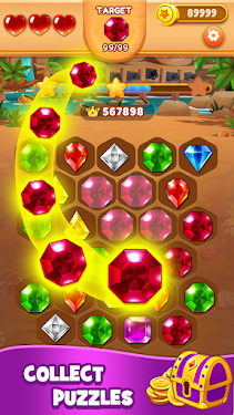 #3. Jewels Crush Fever - Match 3 Jewel Blast (Android) By: enettaee