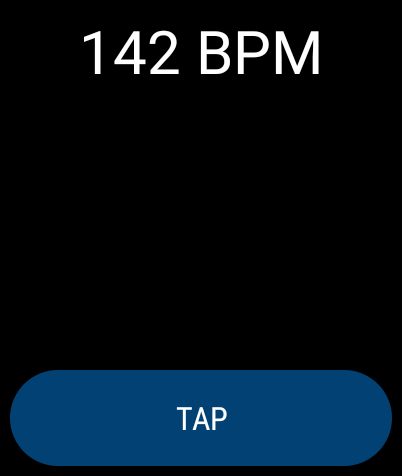 TapTempo BPM for Wear OS Screen 3