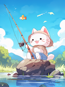 Cat Fishing Idle