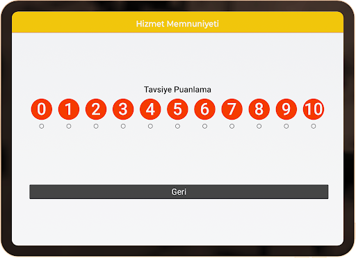 notifybee Tablet Menü Screen 2