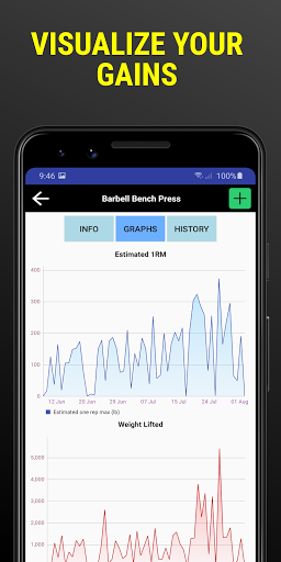 Gains - Gym Workout, Tracker & Weight Lifting Log 3.8.5 screenshots 14