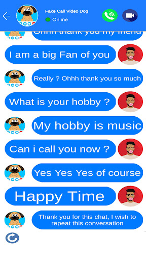 Fake Call Video Dog Screen 3