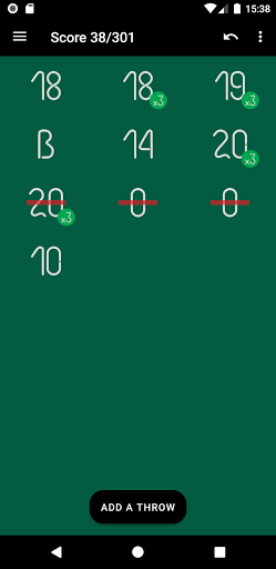 Android application Darts Training Calculator screenshort