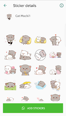Mochi Cat Peach stickers for WhatsAppのおすすめ画像4