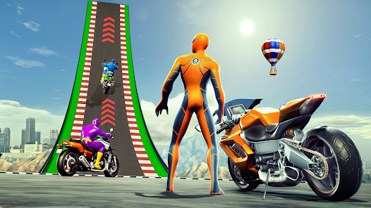 video para criança - corrida de moto de super heróis - desenho para  criancinhas - jogo p 