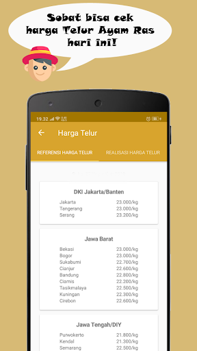 Android application Harga Telur & Ayam Online screenshort