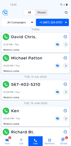Android application CallCID - Call Tracking screenshort