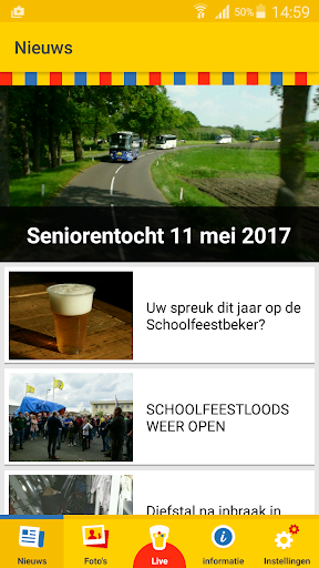 Android application Schoolfeest screenshort