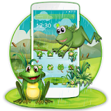 Cartoon Green Frog icon