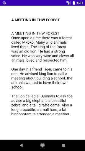 Android application English Reading for Primary Sc screenshort