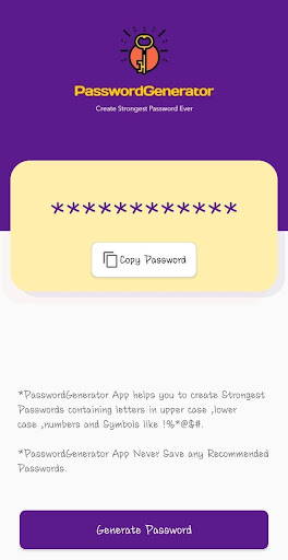 PasswordGenerator Screen 2