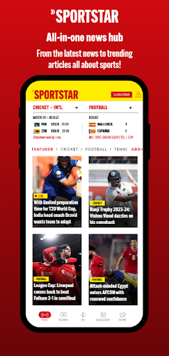 Android application Sportstar - Live Sports & News screenshort