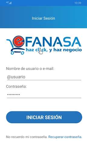 Android application Carrito eFanasa screenshort