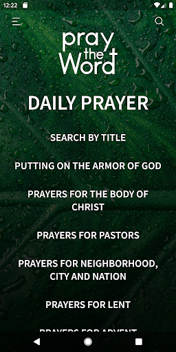 Android application Pray the Word screenshort