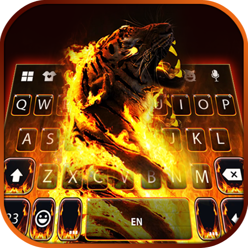 Fiery Tiger Keyboard Backgroun logo