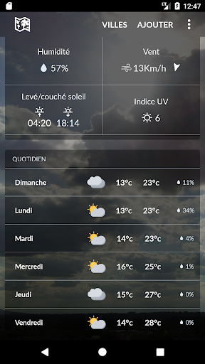 Tunisia weather Screen 2