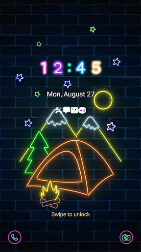 Cozy Camping Neon - Wallpaper Screen 2