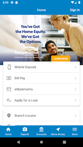 Android application Transportation FCU screenshort