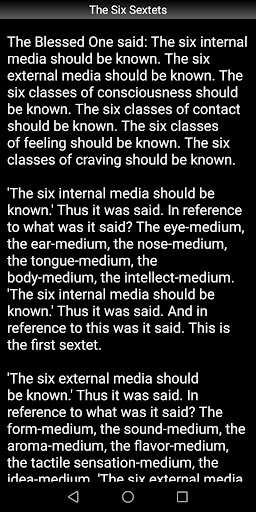 The Six Sextets Sutta Screen 3
