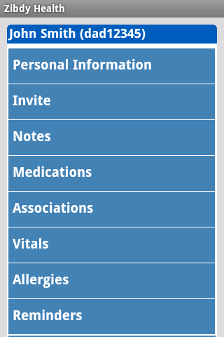 Android application ZibdyHealth screenshort