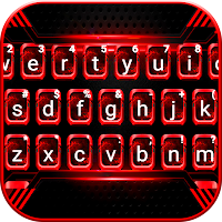 Black Red Tech Keyboard Theme