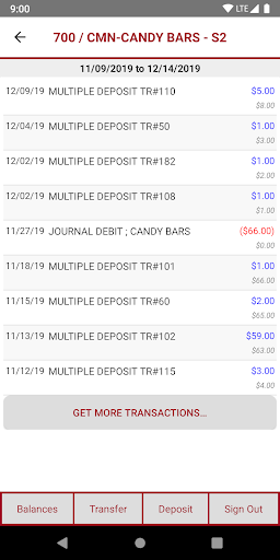 NW Christian CU Mobile Banking Screen 3