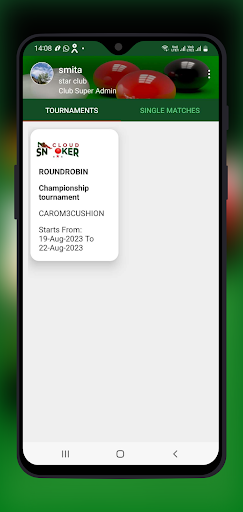 Cloud Snooker Scoring Screen 2