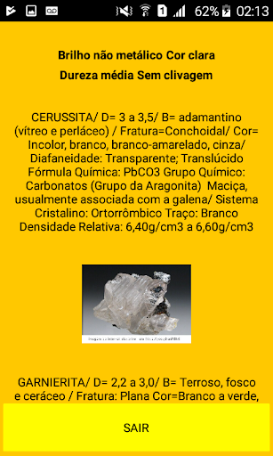 Chave para a Identificação de minerais