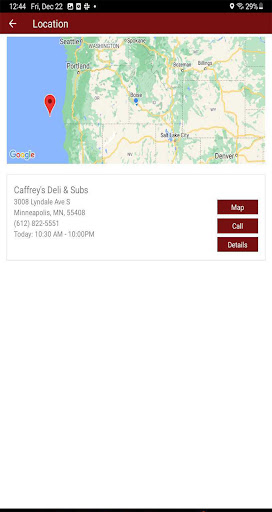 Caffreys Deli & Subs Screen 2