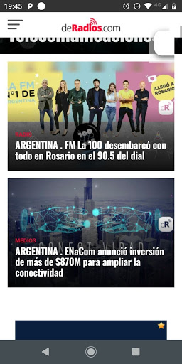 deRadios.com Screen 2