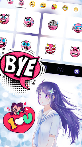 Cute JK Anime Girl Theme Screen 3