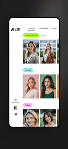 Android application AI Salt-AI Photo Generator screenshort