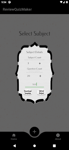 Reviewer Quiz Maker Screen 2