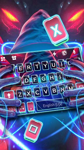 Neon Gamer Keyboard Background Screen 2