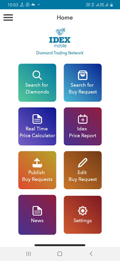 Android application IDEX Mobile screenshort