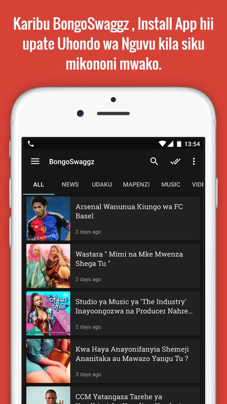 Android application BongoSwaggz - Habari na Burudani Tanzania screenshort