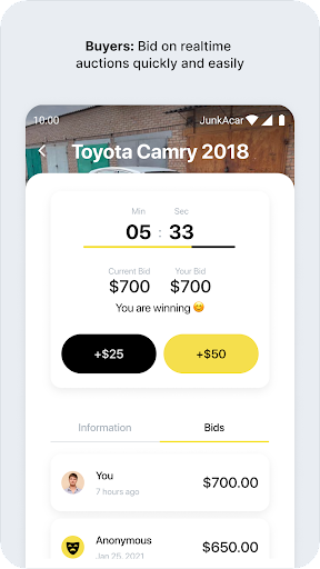 Android application JC Auto Auction screenshort