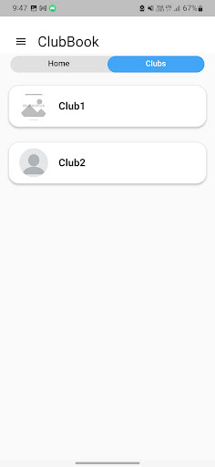 ClubBook Screen 2