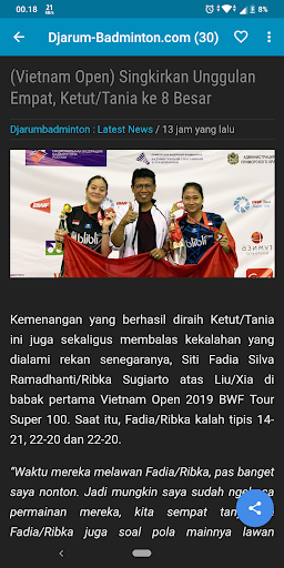 Berita Bulutangkis Indonesia