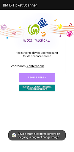 Android application BM E-Ticket Scanner screenshort