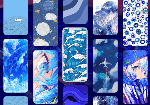 Android application Blue Wallpaper screenshort