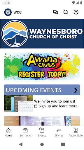 Android application Waynesboro Church of Christ screenshort