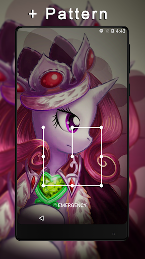 Pony Sketch Keyboard Locker Screen 3
