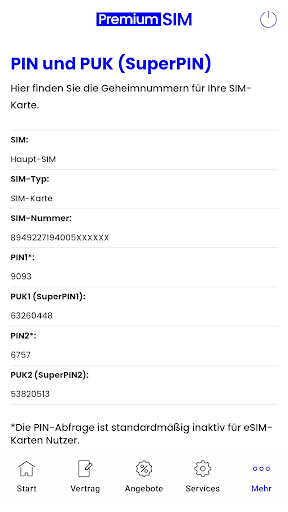 PremiumSIM Servicewelt Screenshot 3 - AppWisp.com