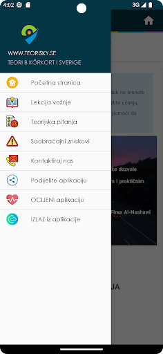 Android application Teorisky Bosniska - körkort B screenshort