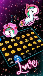 Glitter Star Sky Keyboard Background