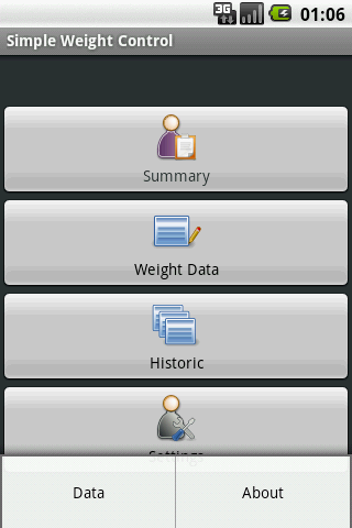 Android application Simple Weight Control Pro screenshort