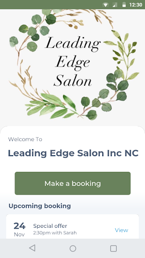 Android application Leading Edge Salon Inc NC screenshort