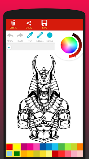 Legend of Anubis Coloring Book Screen 2