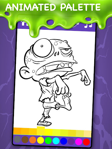 Android application Animated Zombies Coloring Page screenshort